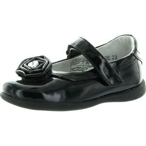 Enzo Mini Rose Black Patent ToddlerG flats-shoes 26 NEW